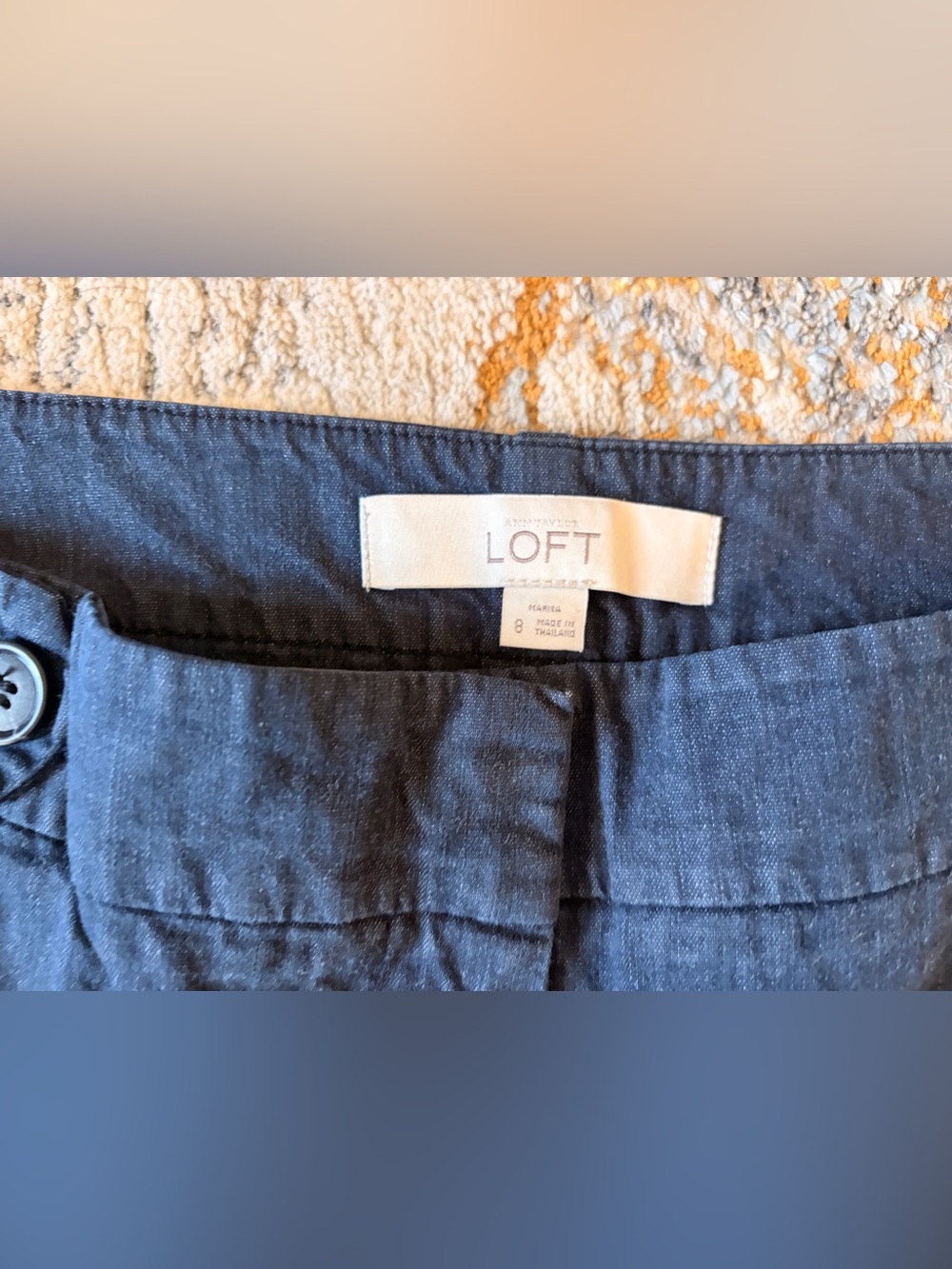 LOFT Navy Straight‑Leg Pants – Size 8 - Picture 2 of 5